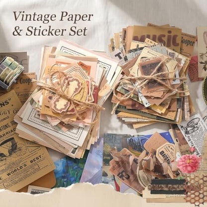 400Pcs Vintage Ephemera Kit Scrapbooking Pack - Image 6