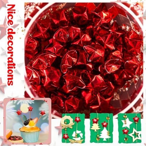 Kigeli 1000 Sheets Origami Star Paper Strips,Red,Solid Style - Image 2