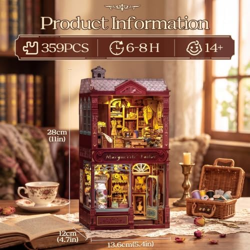CUTEBEE Book Nook Kit 3D Wooden Puzzle DIY Miniature House for Adults - Image 2
