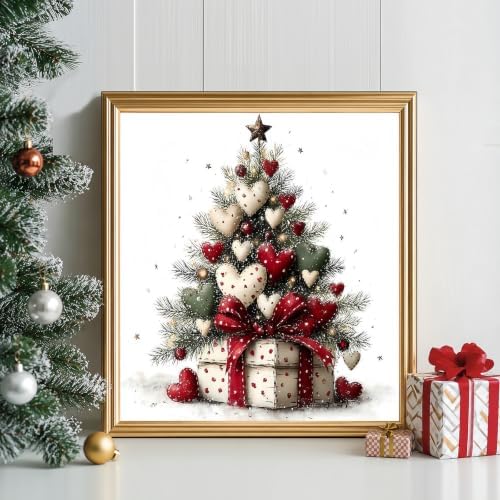 Christmas Tree Stamped Cross Stitch Kits for Beginner 13.7x13.7 Inch - Image 2