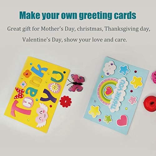 Card Making Kit DIY Handmade Greeting Card Kit for Kids Girl boy, Thank You Card Mother's Day Card Valentine's Card Easter Birthday Christmas Card Art Craft Supplies Set for 3 Years Old and up - Image 6