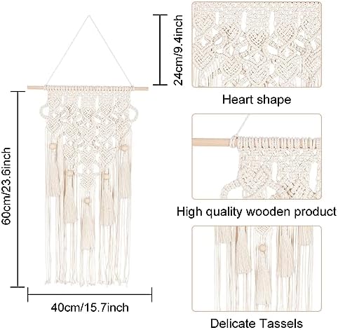 FREEBLOSS DIY Macrame Kit for Adults Beginners Bohemian Macrame Wall Hanging Ornament Creative Boho Macrame Wall Art Macrame Tapestry Gift for Mom Girls - Image 3