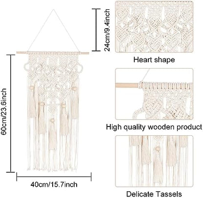 FREEBLOSS DIY Macrame Kit for Adults Beginners Bohemian Macrame Wall Hanging Ornament Creative Boho Macrame Wall Art Macrame Tapestry Gift for Mom Girls - Image 3