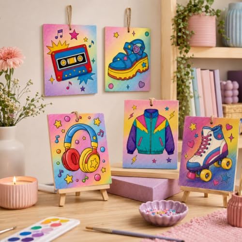 15 Pcs Unfinished Wood Crafts to Paint for Adults, 5.9x4.7 Inch Fashion Life Paintable Wood Slices Craft Supplies with Ropes, Bulk Predrilled Wooden Ornaments for DIY Painting Craft Decor - Image 3