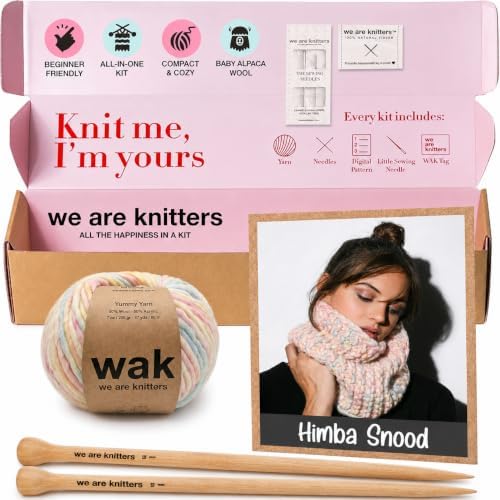 We Are Knitters Himba Snood Kit | Beginner Crochet Gift Kit | Easy Flat Knit Snood for Winter | Relaxing DIY Handmade Gift Set - Image 2