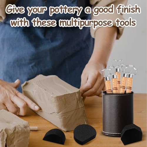 GeryVtee Pottery Mug Handle Tool Set Clay Carving Tools for Craft Projects - Image 5
