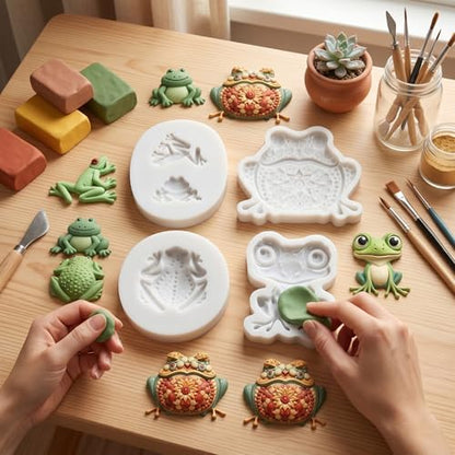 Frog Silicone Molds Frog Toad Polymer Clay Mold Set of 4 - Image 5