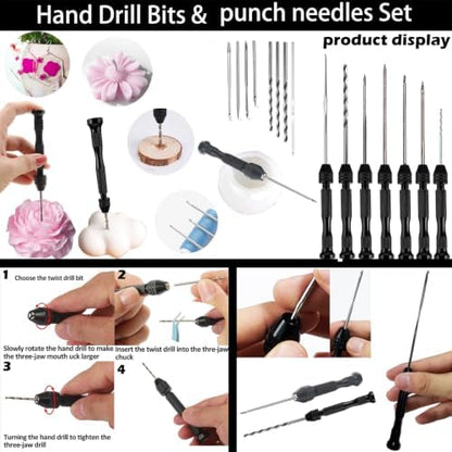 Nimozekd 19 PCS Candle Making Kit for Candle Drilling&Mold Punching Needle Punch Wicking Needle Tools Candlewick Inserting Tool Candle Mold Punch Set with Hook Eye for Inserting Mold Wicks - Image 7