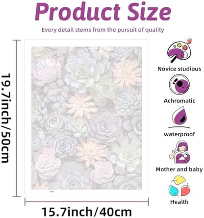 Ycydilirab Succulent Paint by Numbers Kits for Adults Beginners-Succulent Plant Paint by Number for Adult,Easy Canvas Paint by Numbers for Adults for Home Wall Decoration and Gifts 16X20 inch - Image 4