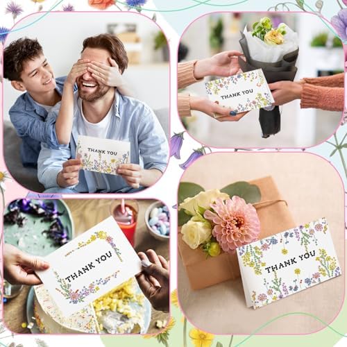 Saillong 12 Pack Thank You Diamond Painting Greeting Cards with Envelopes - Image 6