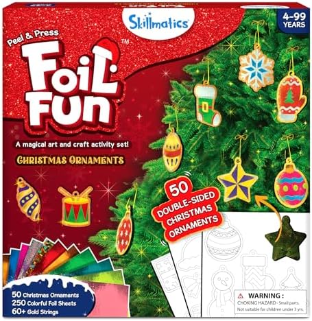 Skillmatics Foil Fun Christmas Ornaments, Foil Art, Gifts for Boys & Girls by Skillmatics