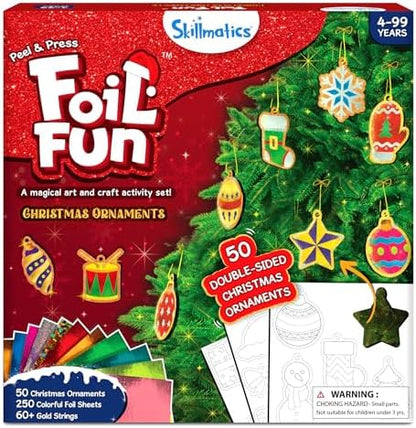 Skillmatics Foil Fun Christmas Ornaments, Foil Art, Gifts for Boys & Girls by Skillmatics