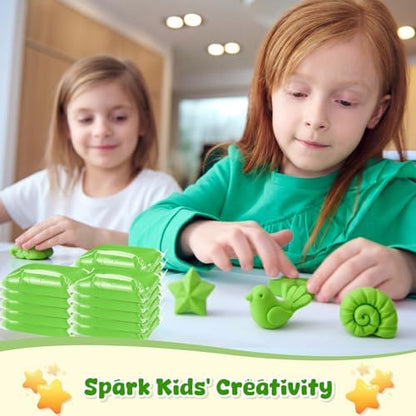 VioraWhite 40 Pcs 21 oz Air Dry Clay Bulk Modeling Clay,Green - Image 5