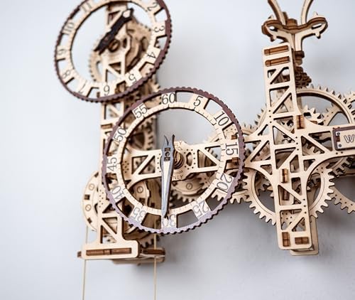 WOODEN.CITY Steampunk Wall Clock Kit – 3D Wooden Puzzle for Adults, Mechanical DIY Clock Model, Working Wall Art (257 Pieces) Made in EU - Image 2