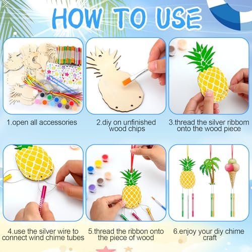 JellyArch Beach 30 Pack DIY Wind Chime Kit Art and Crafts - Image 4