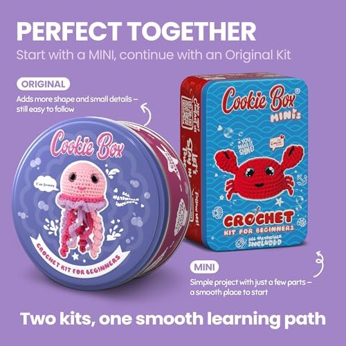 Cookie Box Crochet Kit for Beginners, Jellyfish Jenny - Image 5