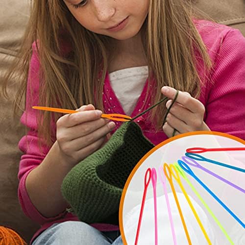 LOVEINUSA 100PCS Plastic Needles for Kids, Large Eye Yarn Needles for DIY Stitchery Plastic Sewing Needles Tapestry - Image 5