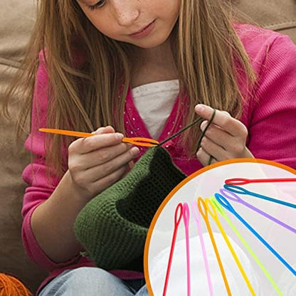 LOVEINUSA 100PCS Plastic Needles for Kids, Large Eye Yarn Needles for DIY Stitchery Plastic Sewing Needles Tapestry - Image 5