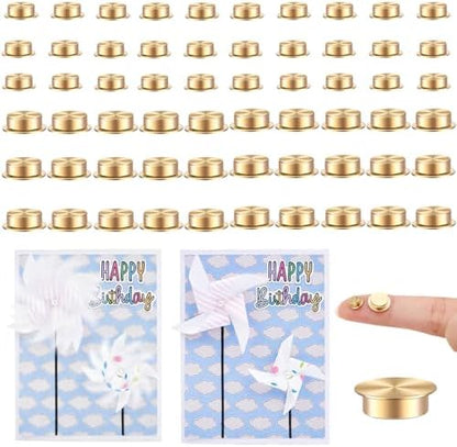 60 Pcs Mini Metal Rotating Bearings for DIY Handmade Crafts Paper Cards Scrapbooking, 360°Rotation Smooth Spin Mechanism Spinner for Jewelry Making Nail Decor Crafts Project Tools (8x10x3mm&5x7x2.5mm) by CYFUNDESIGN