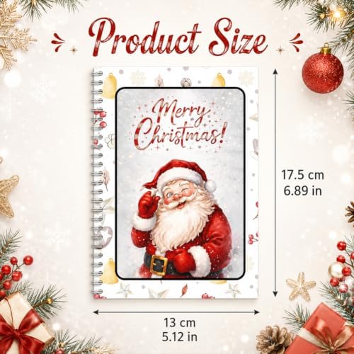 Christmas Gift Card Book, 5x7 Holiday Gift Booklet, DIY Spiral-Bound Merry Christmas College Survival Kit, 10-Page Surprise Greeting Card Book for Cards Cash, Students Graduation Gift - Image 7