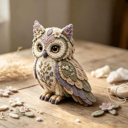 Woodland Friends DIY Felt Patchwork Kit, Pastoral Wild Creatures Handicraft Activity, Textile Hobby, DIY Fabric Animal, Unique Roseate Doll Ornament by Unknown