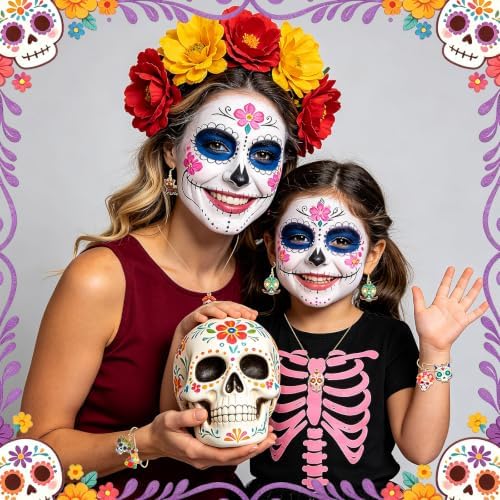 MARFOREVER 40 Pcs/20 Pairs Dia De Los Muertos Charms for Jewelry Making - Image 6