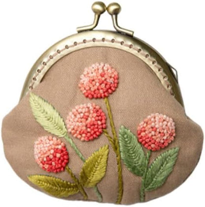 EXCEART 1 Set Embroidery Purse Material Kit Coin Purse for Women Kisslock Embroidery DIY Bags Purse Coin Purses Embroidery Kit for Beginners European Style Crafting Supplies Miss