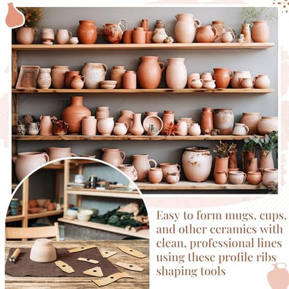 Amylove 23 Pcs Pottery Ribs Pottery Foot Ring Tool for Ceramics - Image 5