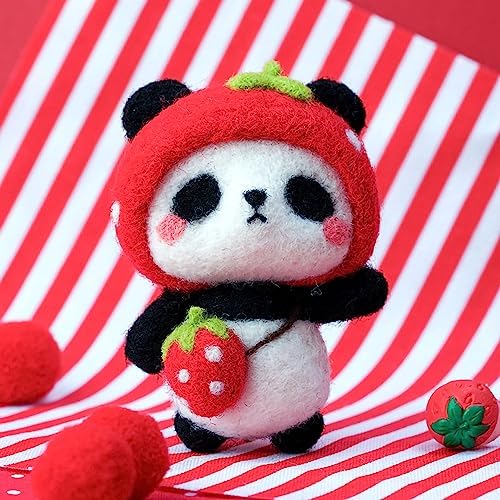 GOTOTOP Needle Felting Kit, Wool Felt Panda Pendant DIY Craft Set, Beginner Friendly Handmade Project, Compact 100 G Materials Kit for Kids Teens Adults Home Craft Time (#1) - Image 6