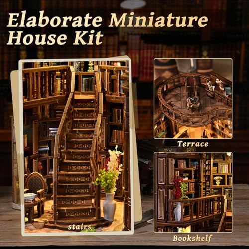 DIY Book Nook Kit for Adults, Miniature House Kit, Dream Bookstore - Image 4