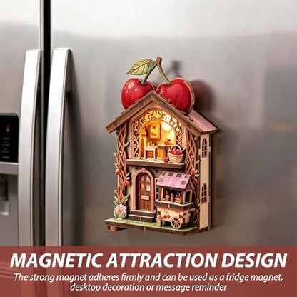 Book Nook Kit DIY Miniature House 3D Wooden Puzzle Bookshelf Decor - Image 5