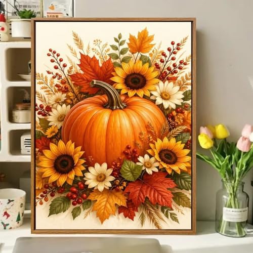 Fall Paint by Numbers Kit for Adults, Adult Paint by Number Kits 16x20 Inch - Image 2