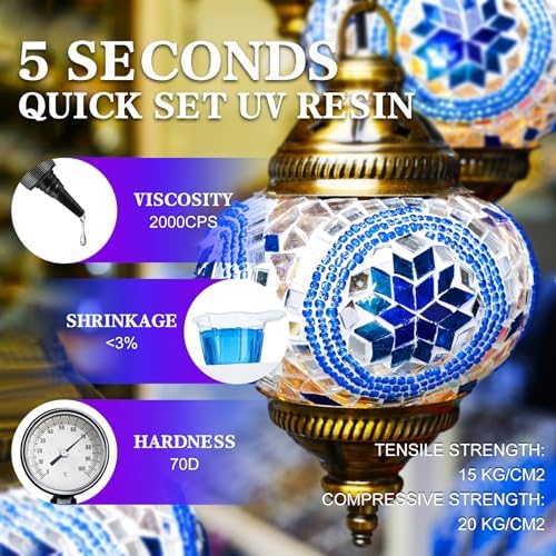 UV Resin Kit with Light, 60g UV Glue for Bonding & Curing in Seconds - Image 3