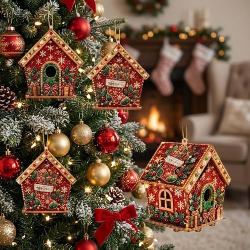 Christmas Diamond Pearl Painting Suncatcher Kit Christmas Ornaments 2026 (Style-A) - Image 5