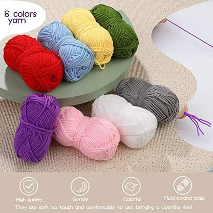 LOKUNN Crochet Kit for Beginners 102 PCS Beginner Crochet Kit for Adults - Image 3