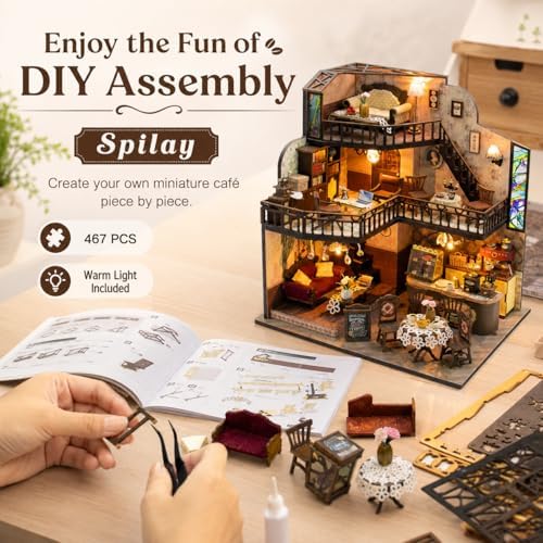 Spilay DIY Miniature House Kit for Adults, Miniature Dollhouse Building Kit - Image 5