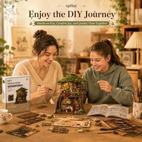 Spilay DIY Miniature House Kit for Adults, Miniature Dollhouse Building Kit - Image 2