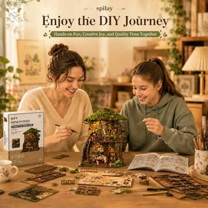 Spilay DIY Miniature House Kit for Adults, Miniature Dollhouse Building Kit - Image 2