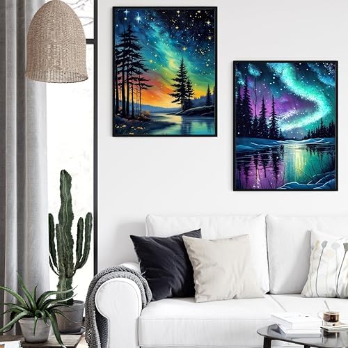 Ycydilirab 2 Pack Paint by Number Adult (with Gifts Box)-Aurora Adult Paint by Number Kits on Canvas,Gifts Home Decor(16x20in) - Image 2