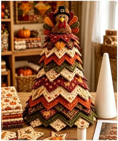 HZSprance DIY Quilted Christmas Tree Kit –3D Fabric Patchwork Kit(G) by HZSprance