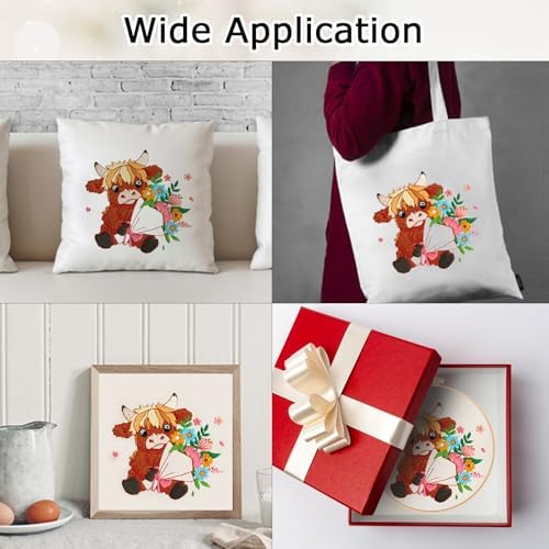 Nuberlic Highland Cow Embroidery Kit for Beginners - Image 6