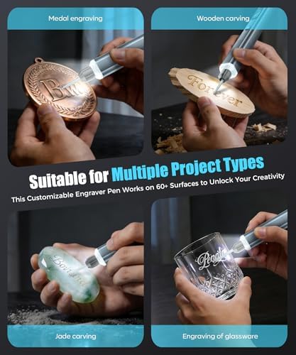 Vanlgs Engraving Pen for Metal Wood Glass Plastic Gift for Teens, Grey Pro - Image 6