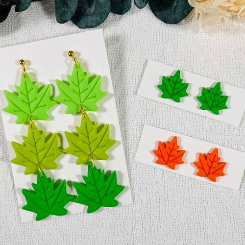 Xaekicr Polymer Clay Cutters Maple Leaf Set – 2PCS Fall Leaf Clay Earring Cutters for Polymer Clay Jewelry, Autumn Theme Clay Tools and Cutters for Earrings, Crafts and Seasonal DIY - Image 5