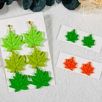 Xaekicr Polymer Clay Cutters Maple Leaf Set – 2PCS Fall Leaf Clay Earring Cutters for Polymer Clay Jewelry, Autumn Theme Clay Tools and Cutters for Earrings, Crafts and Seasonal DIY - Image 5