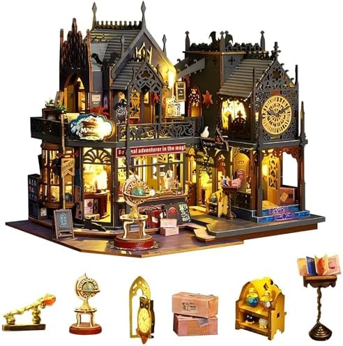 OZJAY Miniature House Kit for Adults, Mini House Kit with LED by OZJAY
