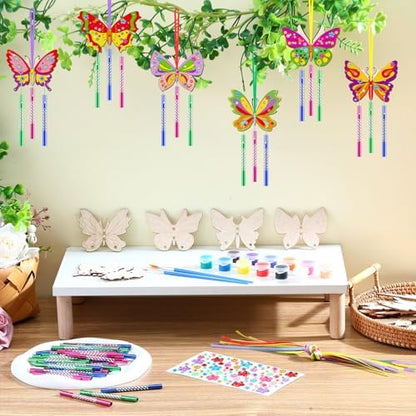 JellyArch Butterfly 30 Pack DIY Wind Chime Kit Art and Crafts - Image 5