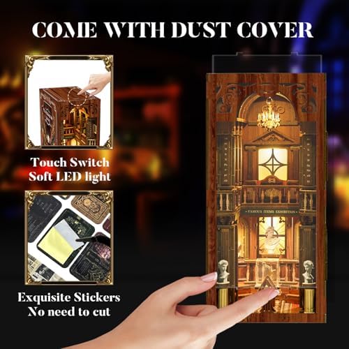 DIY Book Nook Kit for Adults, 3D Wooden Miniature Dollhouse Kit - Image 5