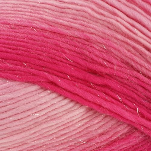 Loops & Threads Facets Yarn - Yarn for Knitting, Crochet, Weaving, and Arts & Crafts - Pink, Acrylic, 3.5 oz - Image 3