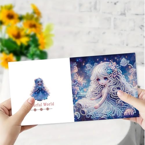 DIY Diamond Greeting Cards Set, 5D DIY Diamond Art Painting Festival Style Greeting Card, DIY Christmas Card Making Kits for Family Friends Handmade Gift - Image 4