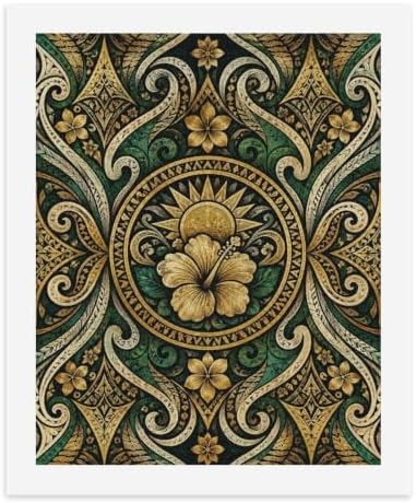 Bozfoxa Paint by Numbers Kit for Adults Beginner Green Ornate Flower - Image 2